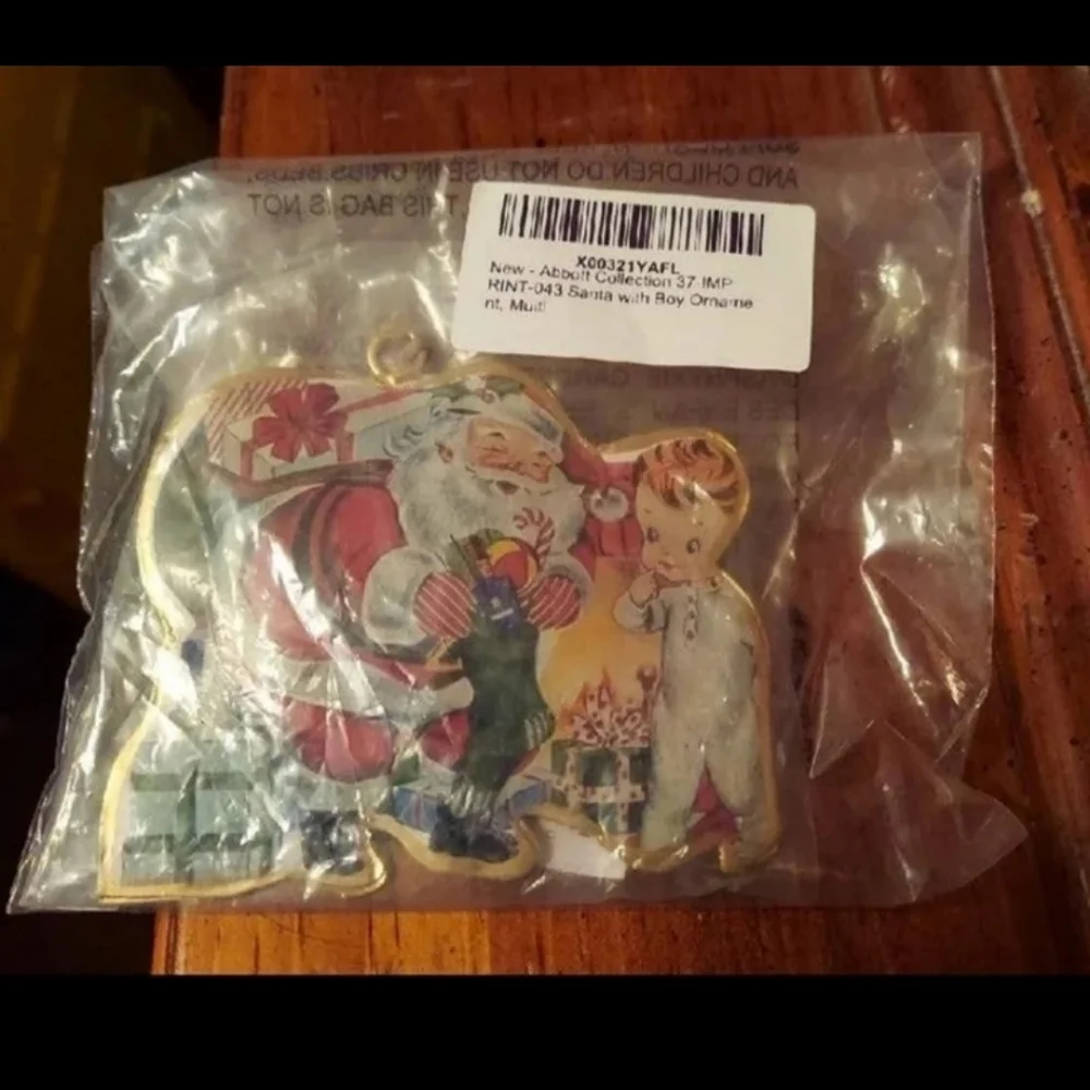Abbott Collection 37-IMPRINT-043 Santa with Boy Ornament BNWT RETIRED 2022